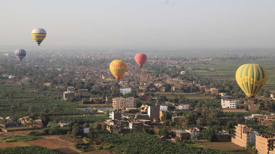 Ballonvaart boven het groene Egypte ©puuropreis