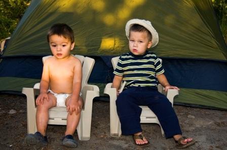 Kinderen voor een tent 